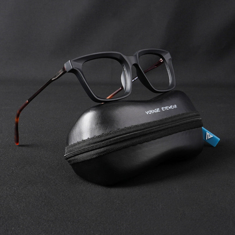 Voyage Apex Matt Black Square Eyeglasses for Women - MG5373-C2