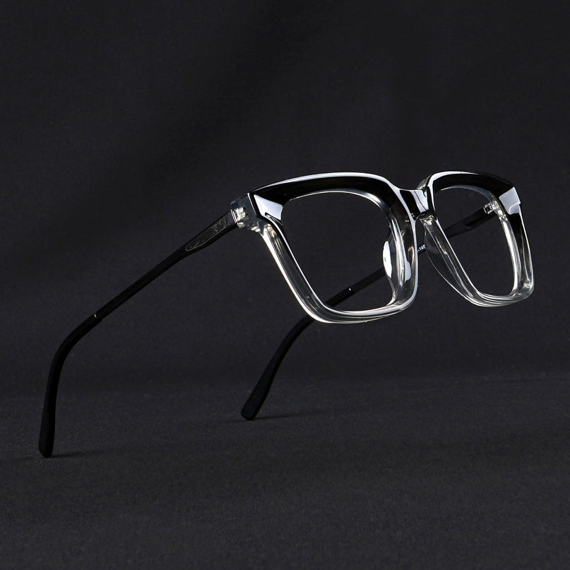 Voyage Apex Black & Transparent Square Eyeglasses for Women - MG5374-C3