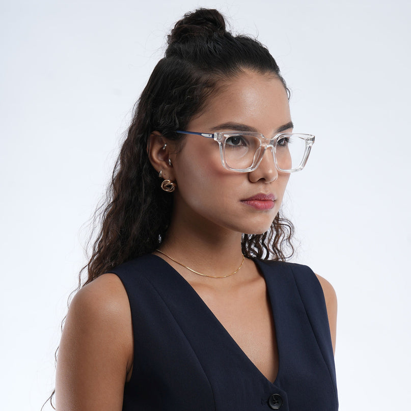 Voyage Apex Transparent Square Eyeglasses for Women - MG5375-C4
