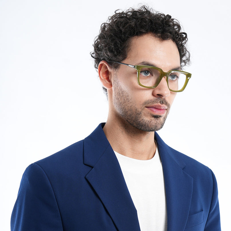 Voyage Apex Green Square Eyeglasses for Women - MG5377-C6