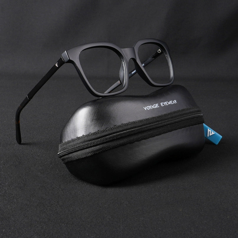 Voyage Apex Matt Black Square Eyeglasses for Men & Women - MG5378-C1