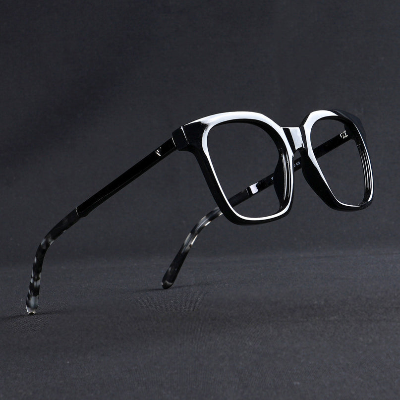 Voyage Apex Shine Black Square Eyeglasses for Men & Women - MG5379-C2