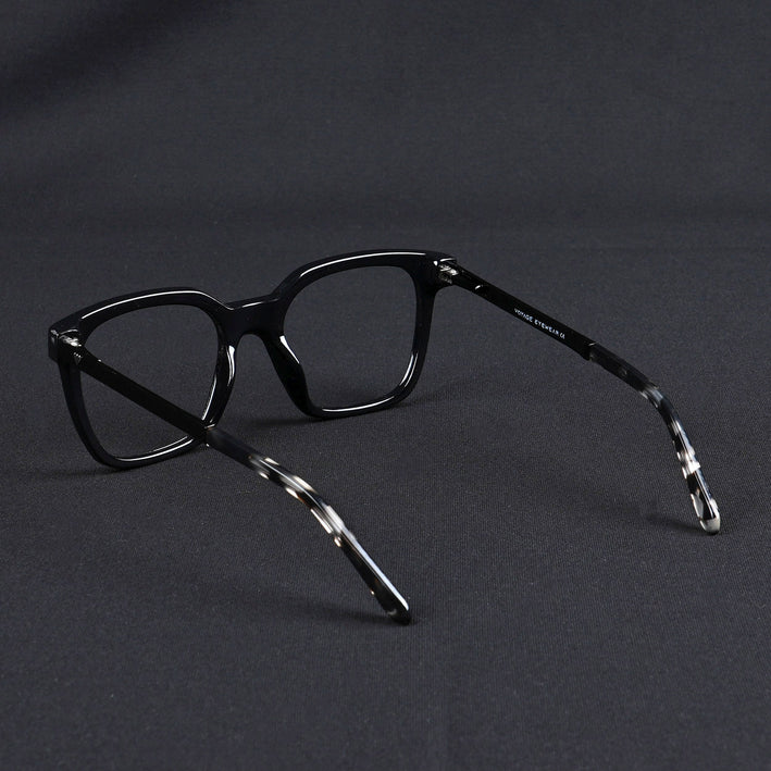 Voyage Apex Shine Black Square Eyeglasses for Men & Women - MG5379-C2