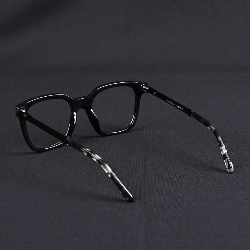 Voyage Apex Shine Black Square Eyeglasses for Men & Women - MG5379-C2