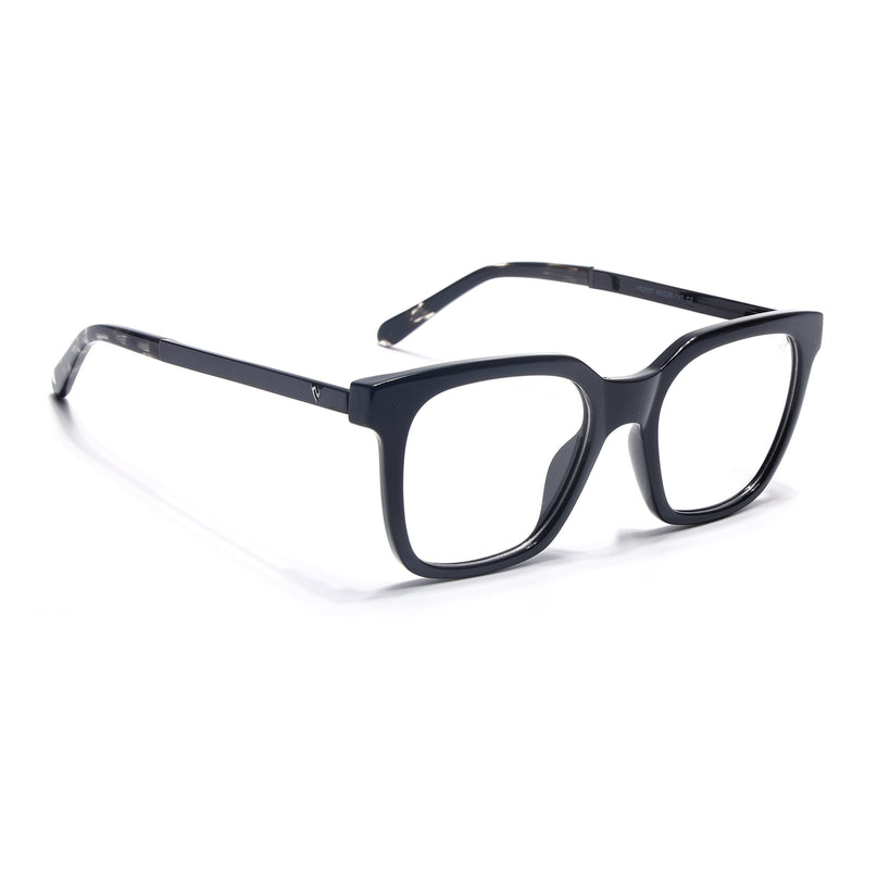 Voyage Apex Shine Black Square Eyeglasses for Men & Women - MG5379-C2