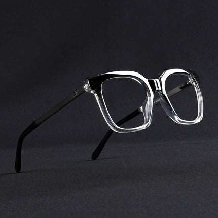 Voyage Apex Black & Transparent Square Eyeglasses for Men & Women - MG5380-C3