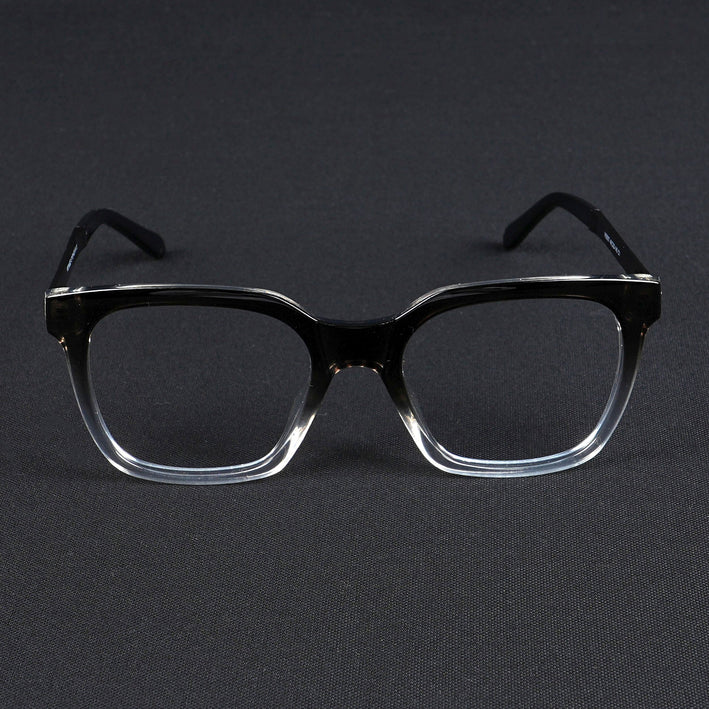 Voyage Apex Black & Transparent Square Eyeglasses for Men & Women - MG5380-C3
