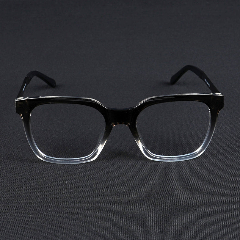 Voyage Apex Black & Transparent Square Eyeglasses for Men & Women - MG5380-C3