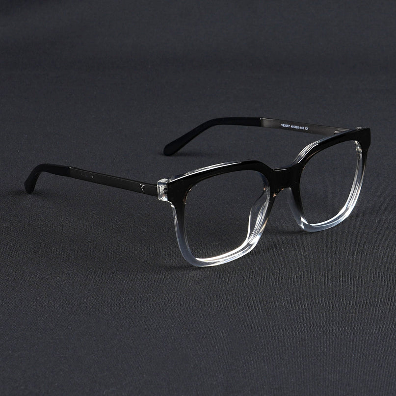 Voyage Apex Black & Transparent Square Eyeglasses for Men & Women - MG5380-C3