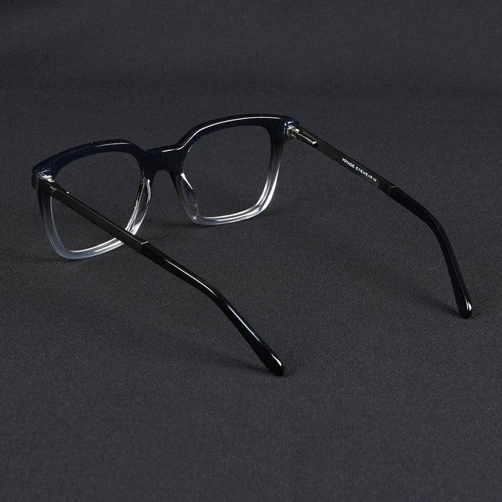 Voyage Apex Black & Transparent Square Eyeglasses for Men & Women - MG5380-C3