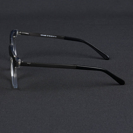 Voyage Apex Black & Transparent Square Eyeglasses for Men & Women - MG5380-C3