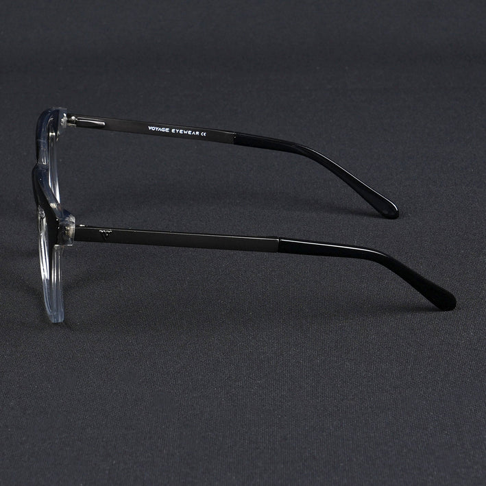 Voyage Apex Black & Transparent Square Eyeglasses for Men & Women - MG5380-C3
