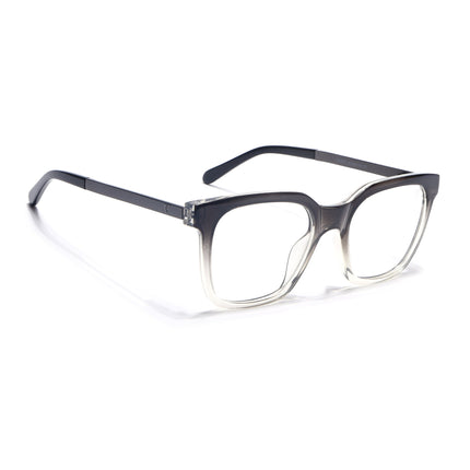 Voyage Apex Black & Transparent Square Eyeglasses for Men & Women - MG5380-C3