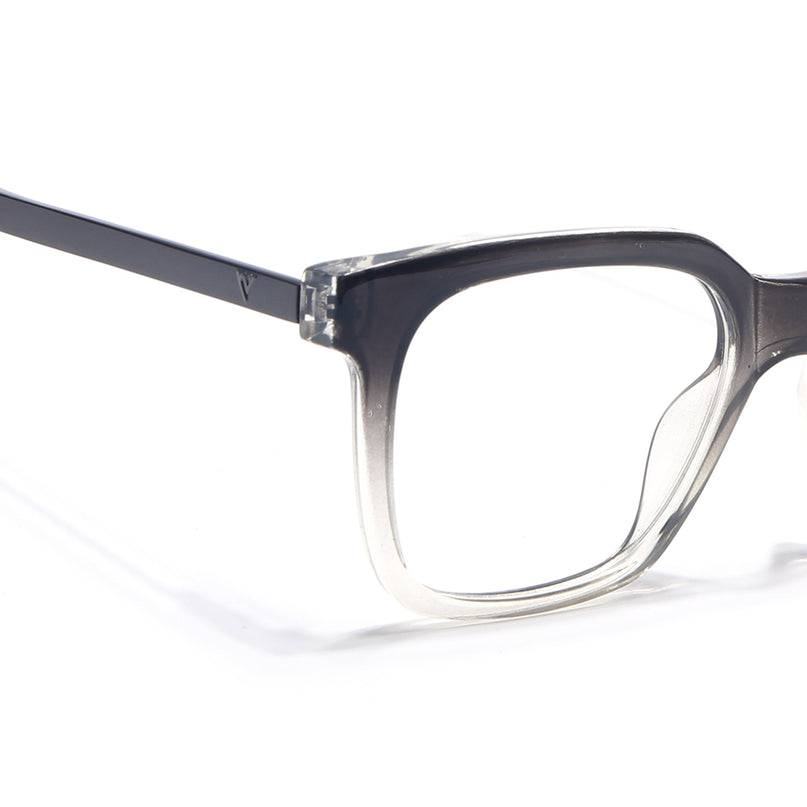 Voyage Apex Black & Transparent Square Eyeglasses for Men & Women - MG5380-C3