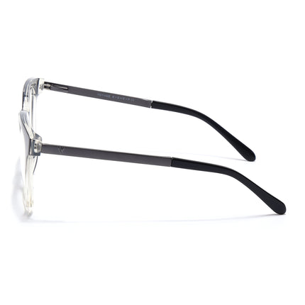 Voyage Apex Black & Transparent Square Eyeglasses for Men & Women - MG5380-C3
