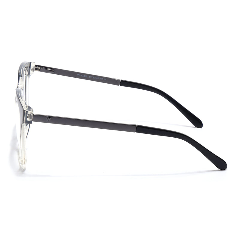 Voyage Apex Black & Transparent Square Eyeglasses for Men & Women - MG5380-C3