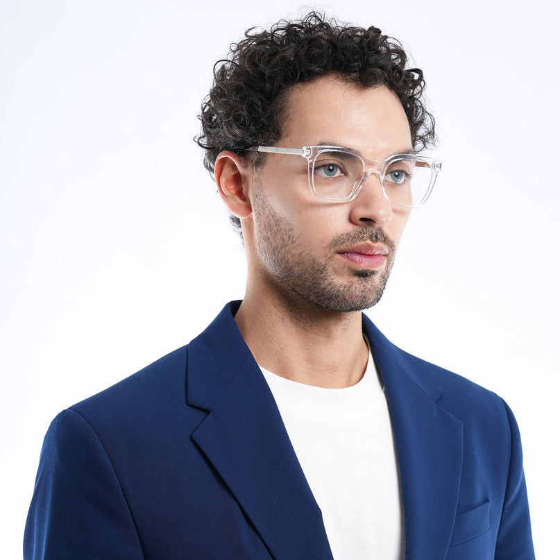 Voyage Apex Transparent Square Eyeglasses for Men & Women - MG5381-C4