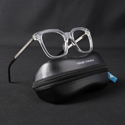 Voyage Apex Transparent Square Eyeglasses for Men & Women - MG5381-C4