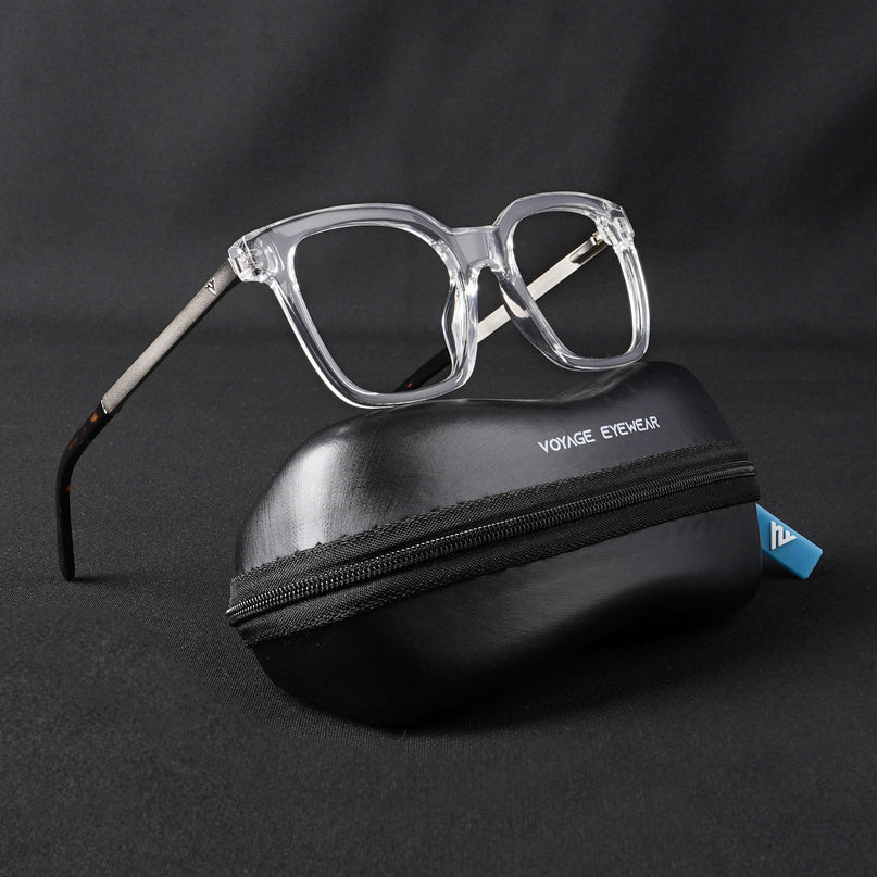 Voyage Apex Transparent Square Eyeglasses for Men & Women - MG5381-C4