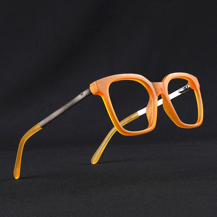 Voyage Apex Orange Square Eyeglasses for Men & Women - MG5382-C5