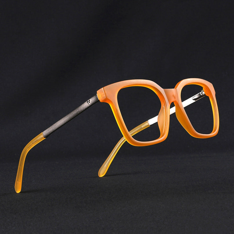 Voyage Apex Orange Square Eyeglasses for Men & Women - MG5382-C5