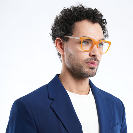 Voyage Apex Orange Square Eyeglasses for Men & Women - MG5382-C5