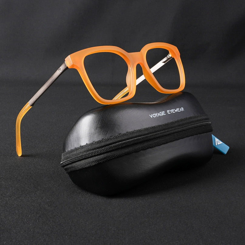 Voyage Apex Orange Square Eyeglasses for Men & Women - MG5382-C5