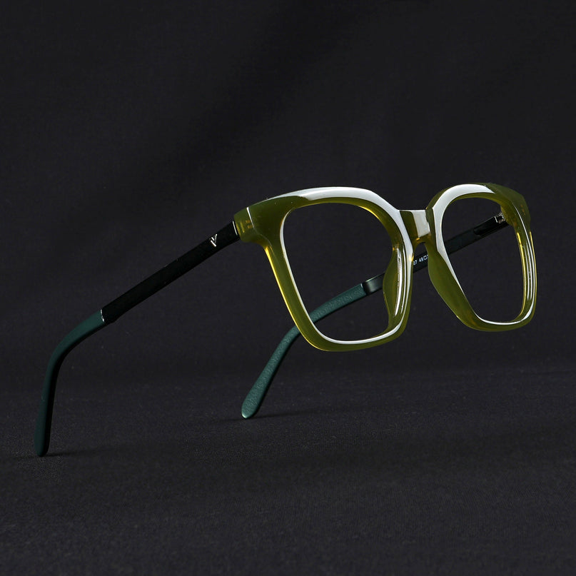 Voyage Apex Green Square Eyeglasses for Men & Women - MG5383-C6