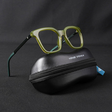 Voyage Apex Green Square Eyeglasses for Men & Women - MG5383-C6
