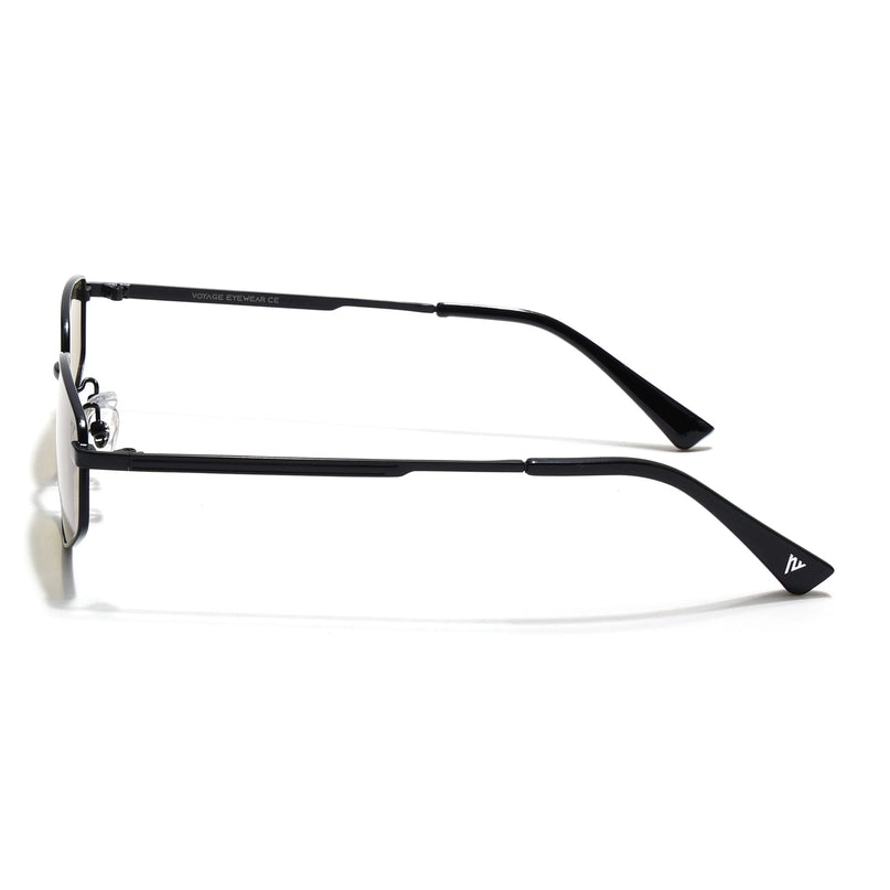 Rectangle Polarized Sunglasses for Men & Women (Green Lens | Black Frame - PMG7644)