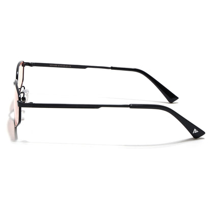 Rectangle Polarized Sunglasses for Men & Women (Pink Lens | Black Frame - PMG7645)
