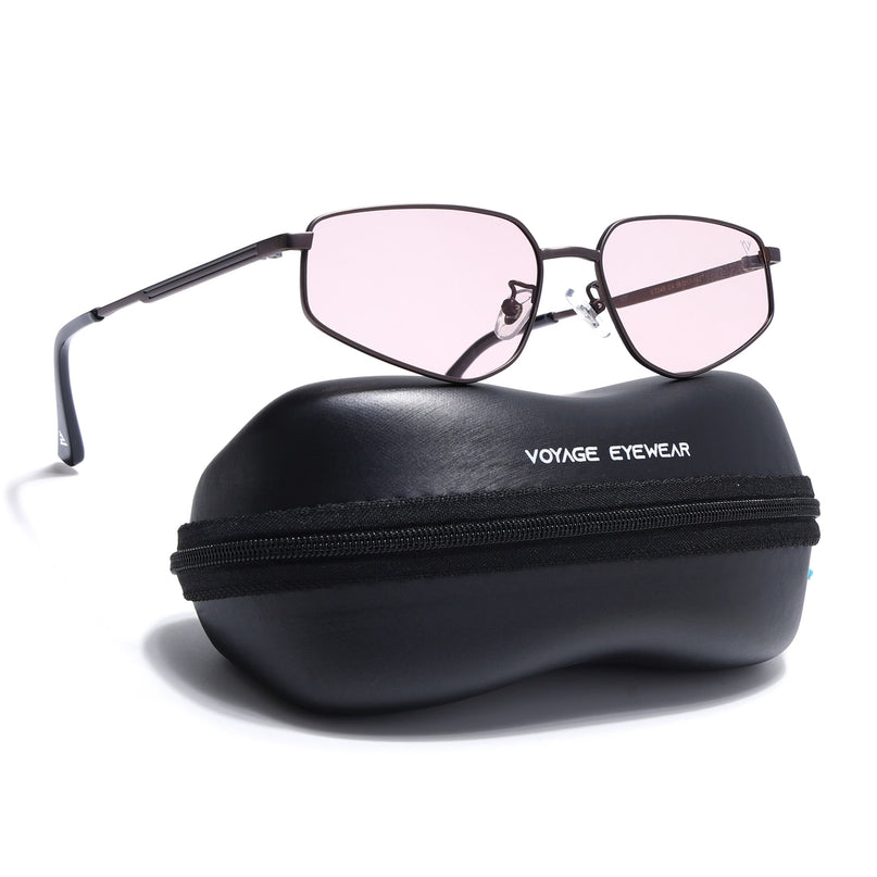 Rectangle Polarized Sunglasses for Men & Women (Brown Lens | Brown Frame - PMG7646)