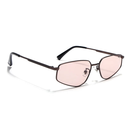 Rectangle Polarized Sunglasses for Men & Women (Brown Lens | Brown Frame - PMG7646)