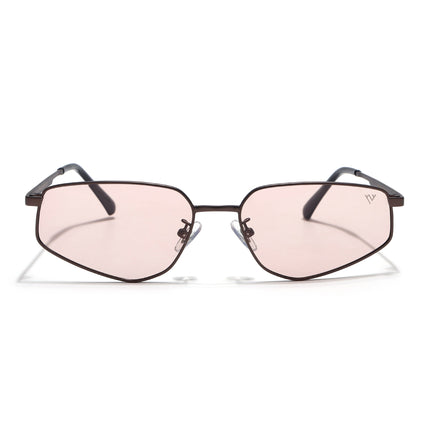 Rectangle Polarized Sunglasses for Men & Women (Brown Lens | Brown Frame - PMG7646)