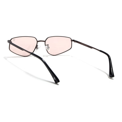 Rectangle Polarized Sunglasses for Men & Women (Brown Lens | Brown Frame - PMG7646)