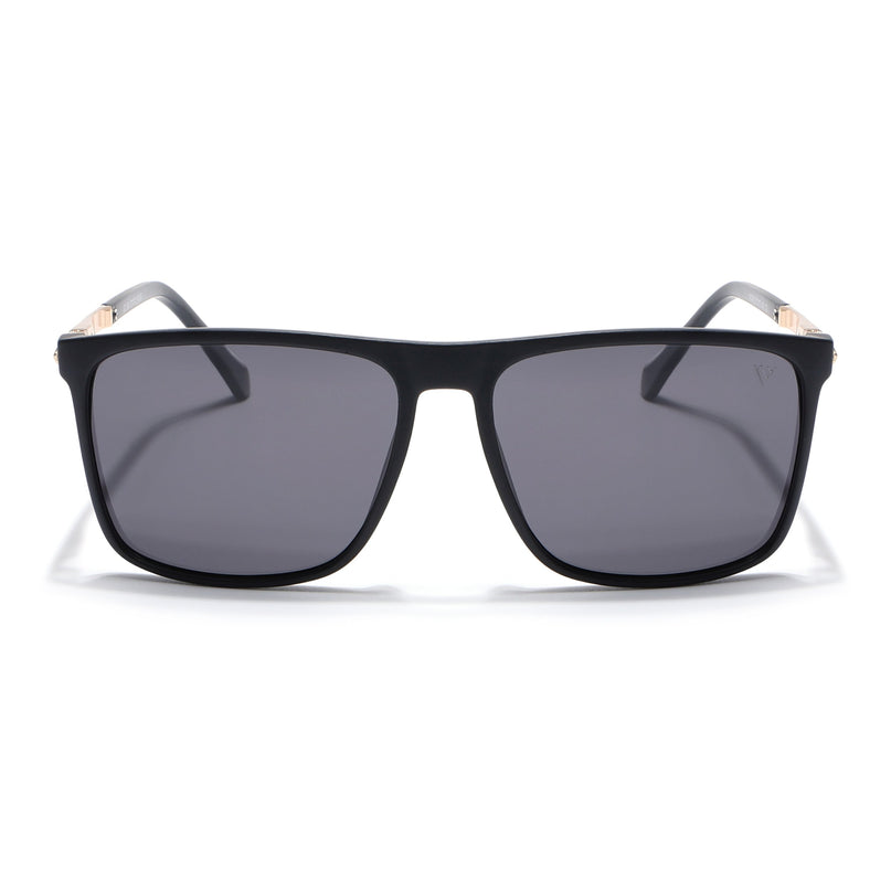 Wayfarer Polarized Sunglasses (Black Lens | Matt Black Frame - PMG5046)