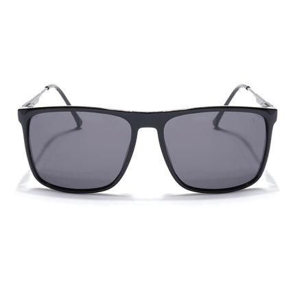 Wayfarer Polarized Sunglasses (Black Lens | Shine Black Frame - PMG5048)