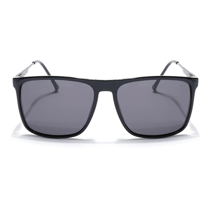 Wayfarer Polarized Sunglasses (Black Lens | Shine Black Frame - PMG5048)