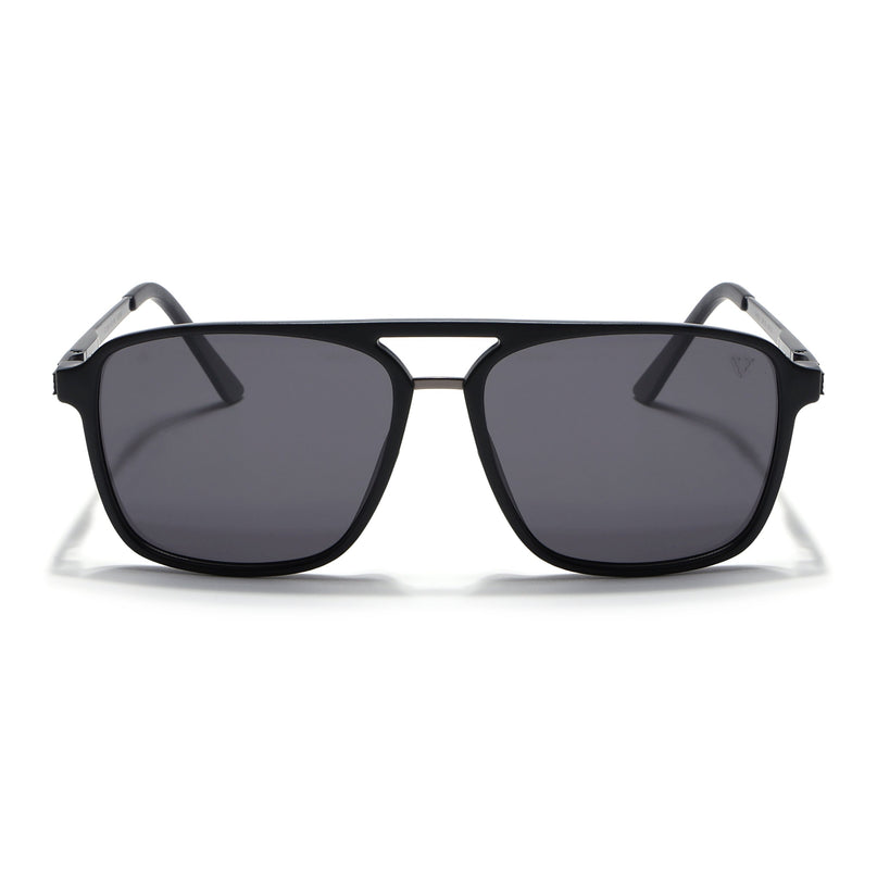 Nexus | Wayfarer Polarized Sunglasses (Black Lens | Matt Black Frame - PMG5053)