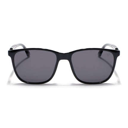 Wayfarer Polarized Sunglasses (Black Lens | Shine Black Frame - PMG5056)