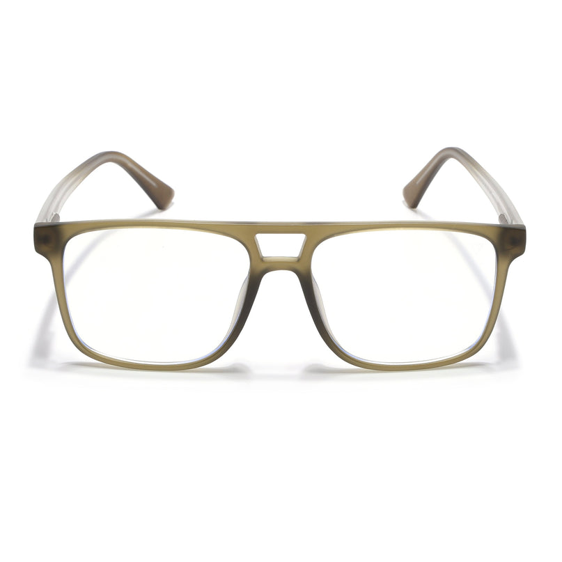 Voyage Olive Green Wayfarer Eyeglasses for Men & Women - MG5482-C1