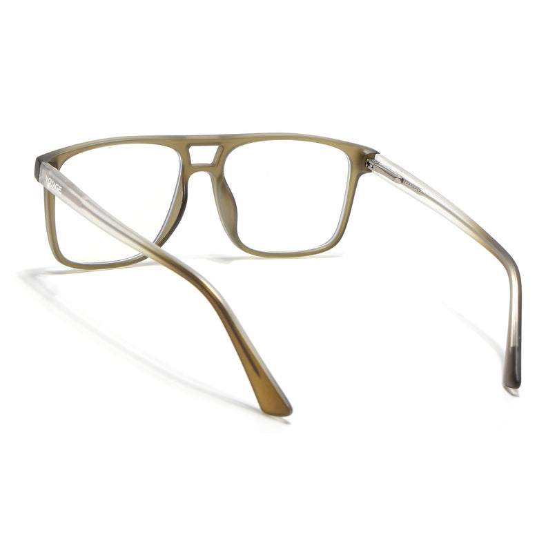 Voyage Olive Green Wayfarer Eyeglasses for Men & Women - MG5482-C1