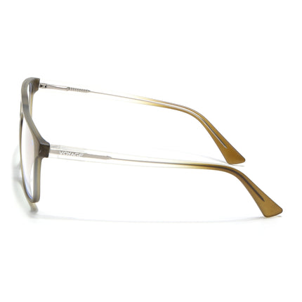 Voyage Olive Green Wayfarer Eyeglasses for Men & Women - MG5482-C1