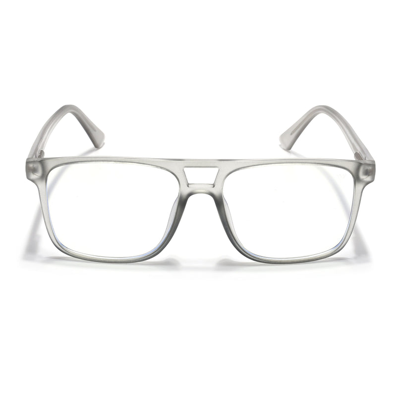 Voyage Light Grey Wayfarer Eyeglasses for Men & Women - MG5483-C2