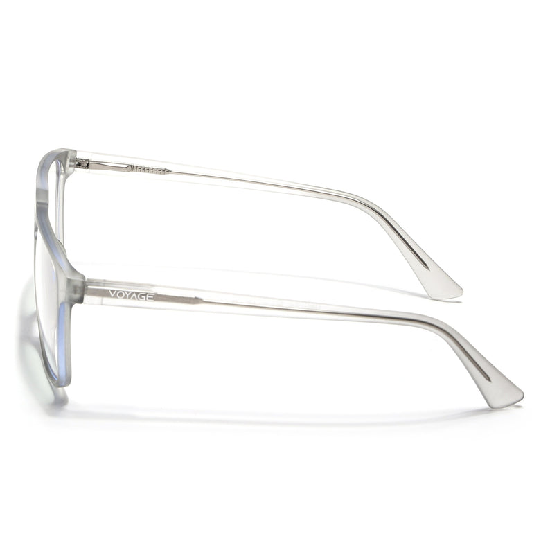 Voyage Light Grey Wayfarer Eyeglasses for Men & Women - MG5483-C2