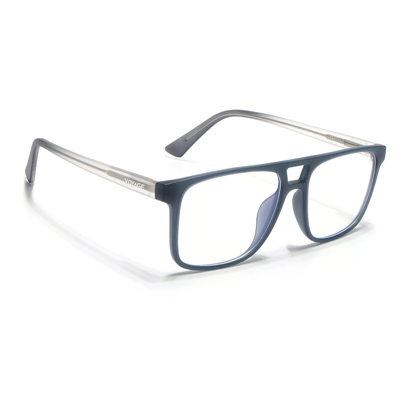 Voyage Dark Grey Wayfarer Eyeglasses for Men & Women - MG5484-C3