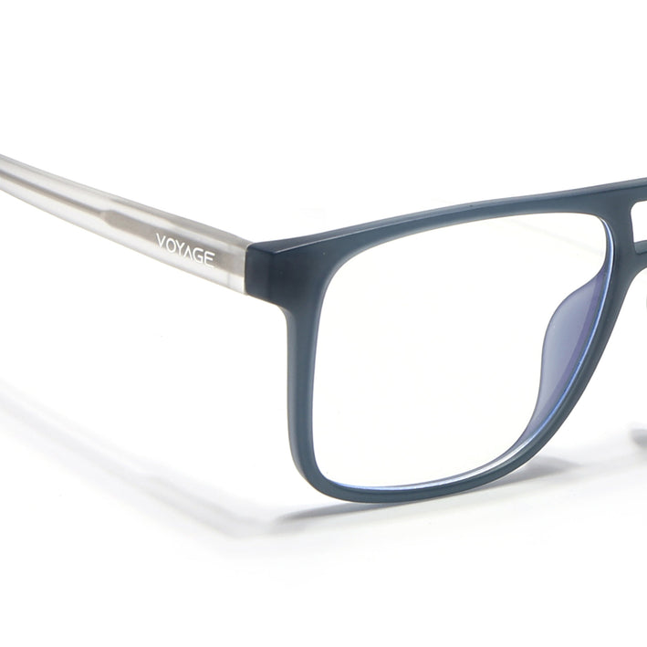 Voyage Dark Grey Wayfarer Eyeglasses for Men & Women - MG5484-C3