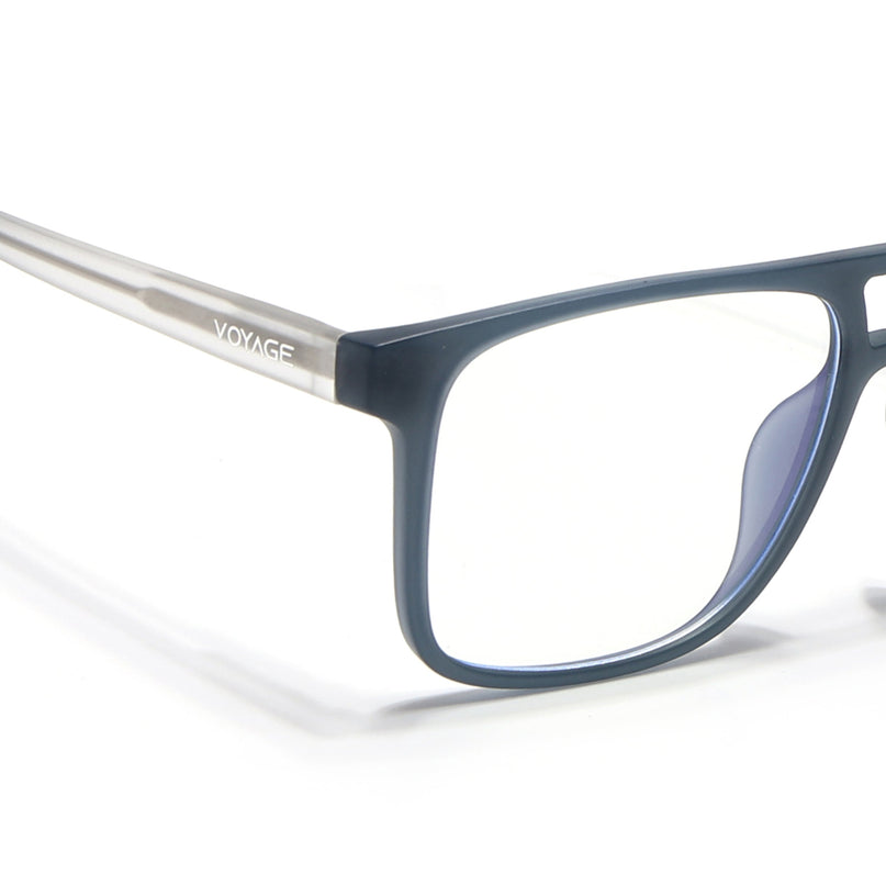 Voyage Dark Grey Wayfarer Eyeglasses for Men & Women - MG5484-C3