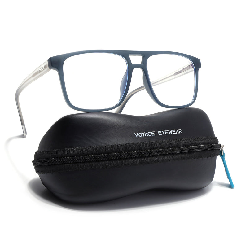 Voyage Dark Grey Wayfarer Eyeglasses for Men & Women - MG5484-C3