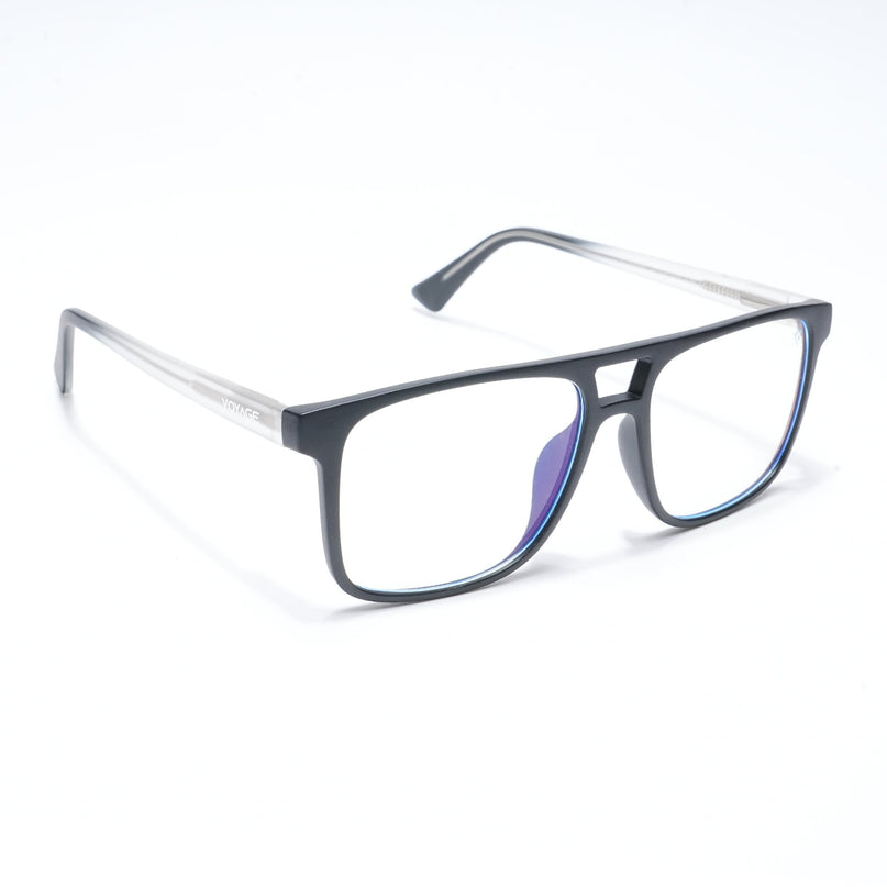 Voyage Black Wayfarer Eyeglasses for Men & Women - MG5485-C4